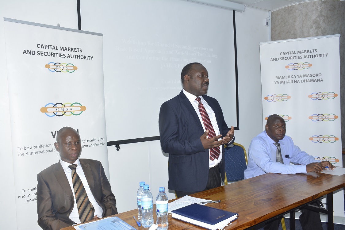 CMSA's CEO CPA Nicodemus Mkama (centered) addressing participant during the training